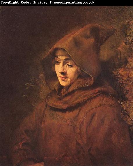 REMBRANDT Harmenszoon van Rijn Rembrandt son Titus, as a monk,